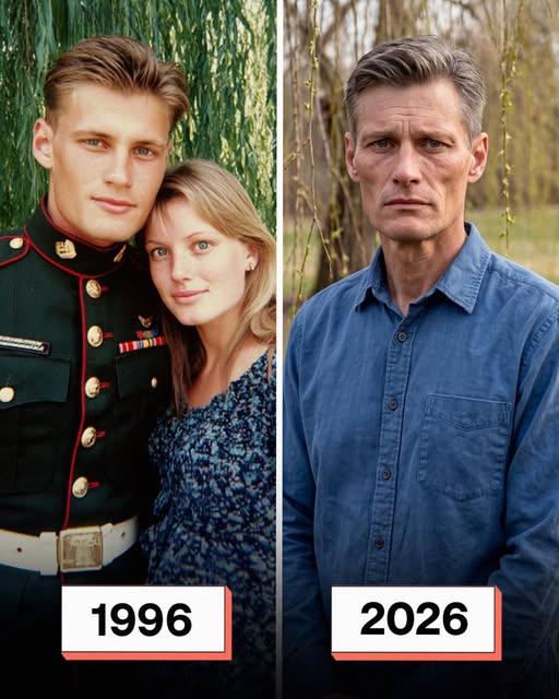 My first love—a Marine—disappeared without a trace. Thirty years later, I returned to our hidden place beneath the weeping willow… and found a man with his exact eyes waiting there. My heart stopped.
