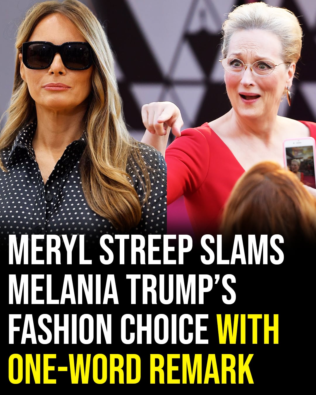 Meryl Streep slams Melania Trump’s fashion choice with one-word remark