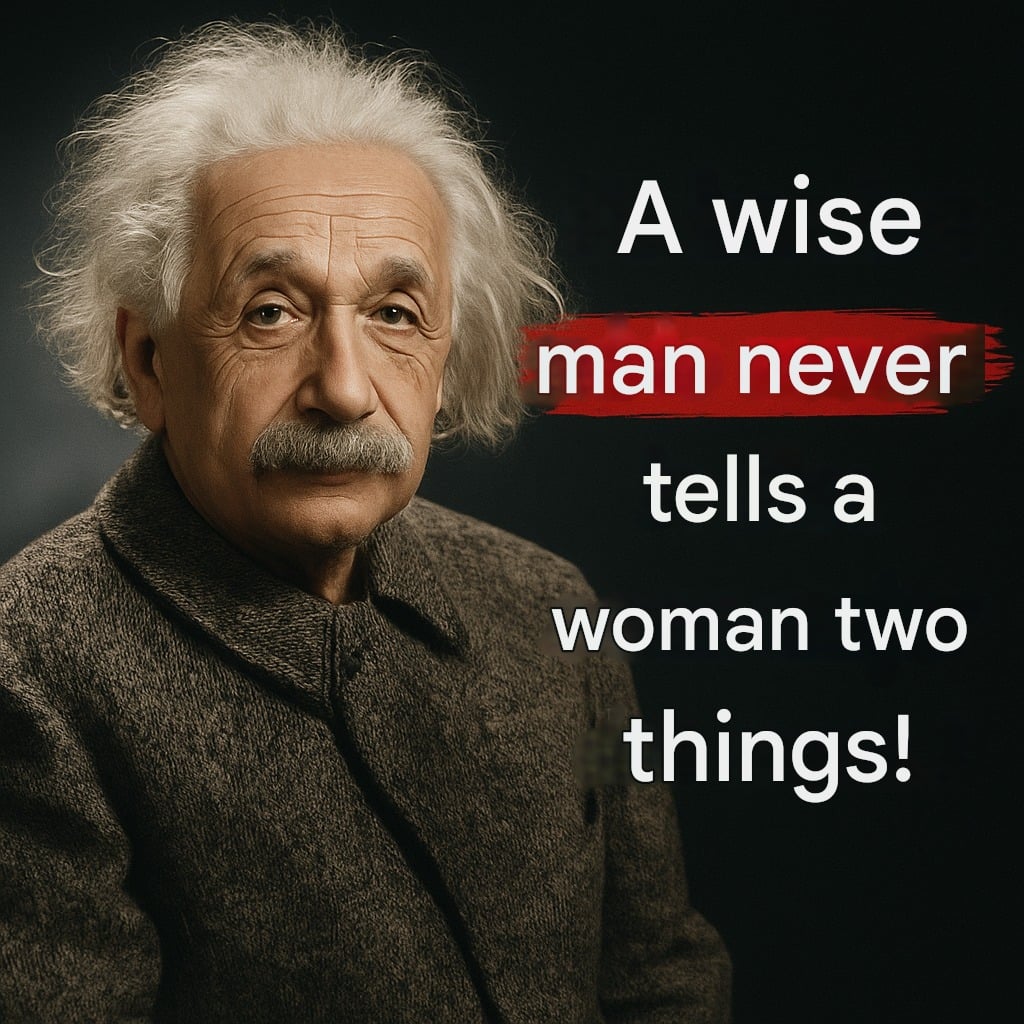 Albert Einstein: What a wise man never says to a woman