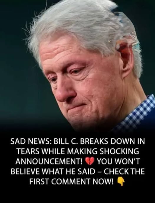 Bill C., with tears in his eyes, makes a heartbreaking announcement… Check the first comment
