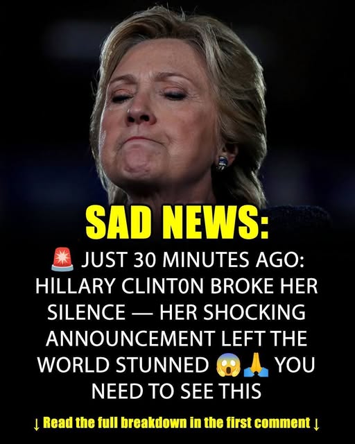 We are keeping Hillary Clinton in our thoughts during this difficult period. Her recent announcement has come as a shock to many and has deeply affected a wide audience. More details can be found in the comments below 👇