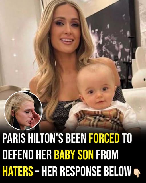Paris Hilton fires back at cruel online remarks about her baby son’s head, clapping back with a bold response: “He just has a large brain.”