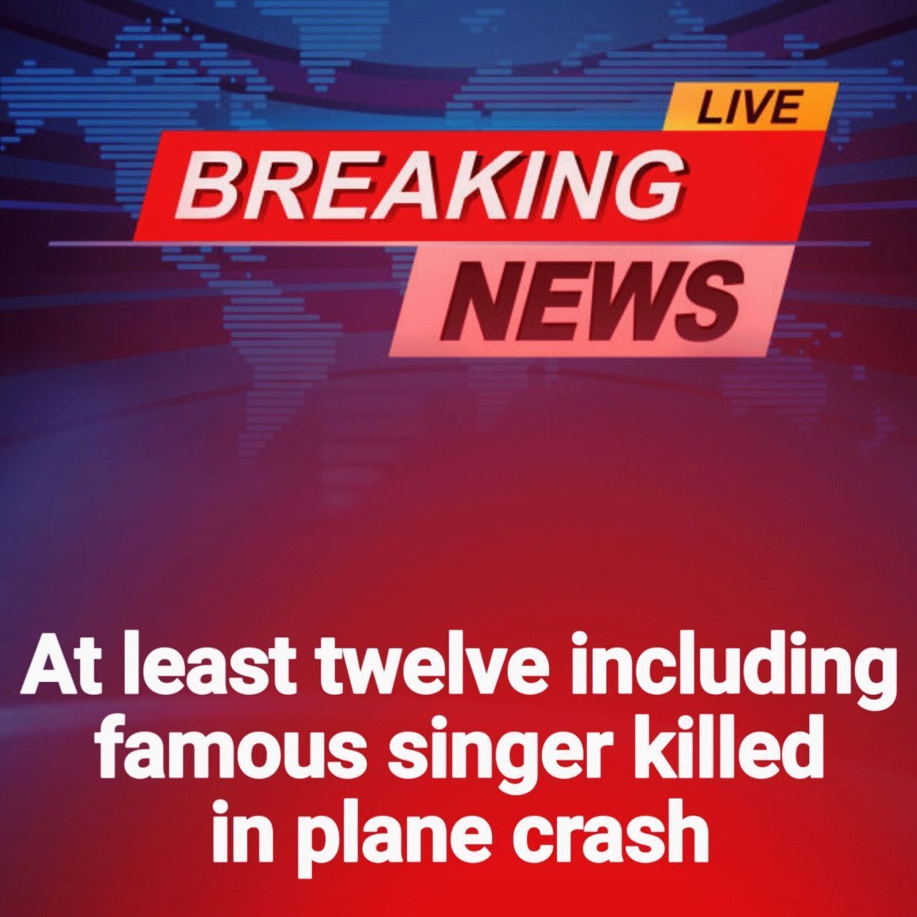 SOTD – Twelve confirmed dead, including a well-known singer, after tragic plane crash near a remote island.