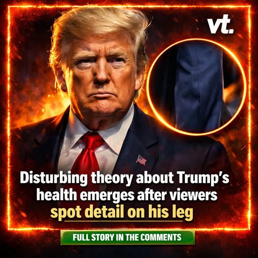 A concerning theory about Donald Trump’s health has surfaced after viewers noticed a detail on his leg in a recent photo 👀