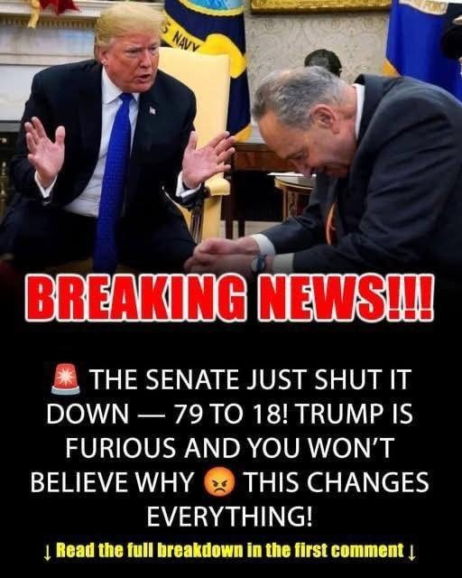 SENATE VOTES 79–18 IN SHOCKING MOVE IMPACTING TRUMP