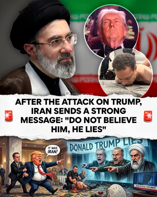 AFTER REPORTS OF AN ALLEGED INCIDENT INVOLVING TRUMP, IRAN ISSUED A STRONG MESSAGE: “DO NOT BELIEVE HIM, HE LIES.” 🚨