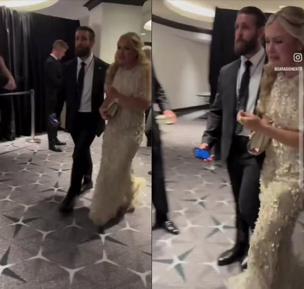 Erika Kirk became emotional backstage at the White House Correspondents’ Dinner, reportedly breaking down in tears and saying, “I just want to go…”