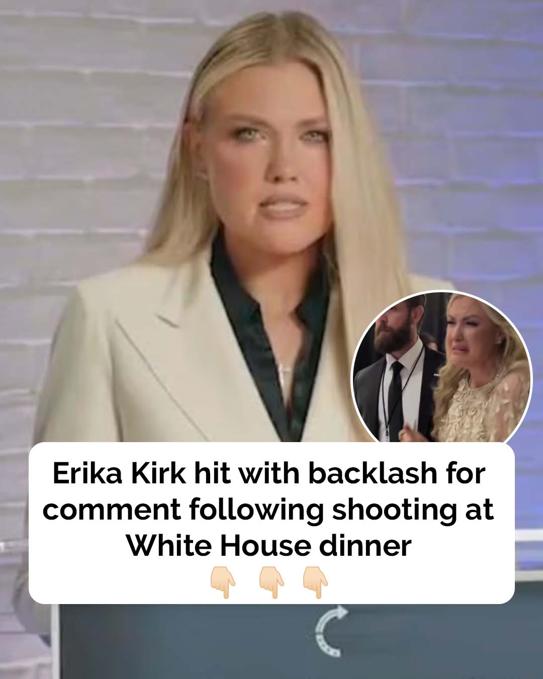 Erika Kirk is drawing criticism following her appearance at the White House Correspondents’ Dinner.