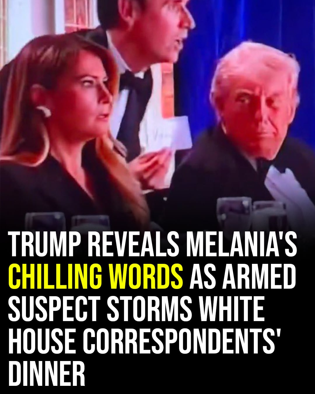 Trump has reportedly shared what Melania said during the tense moment when an armed suspect disrupted the White House Correspondents’ Dinner, shedding new light on the situation.