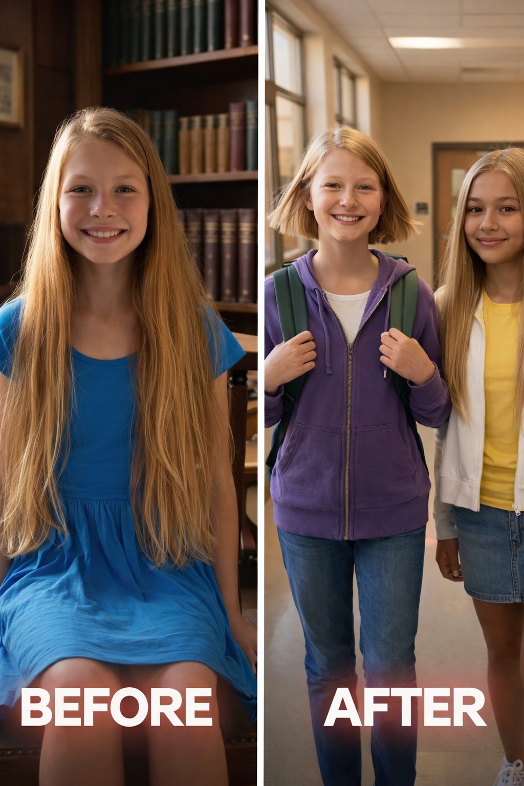 My 12-Year-Old Daughter Cut Her Hair to Help a Classmate — Then the School Called Me In to See What Happened Next