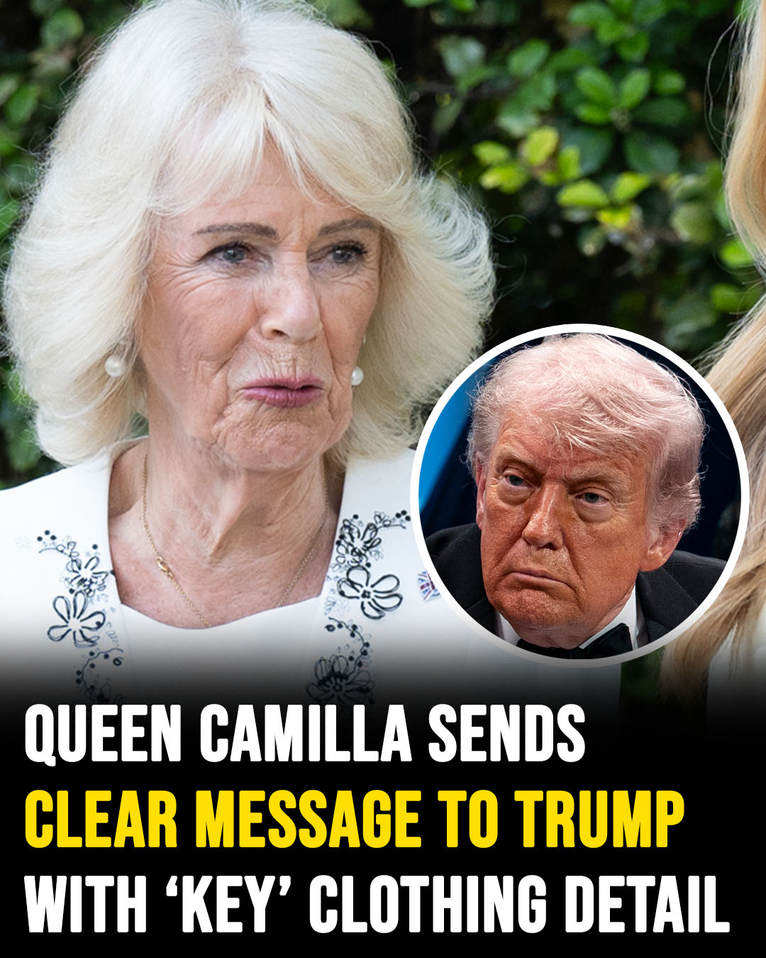 Queen Camilla sends subtle message to Trump through key clothing detail