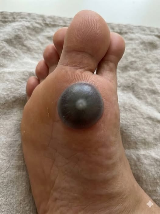 My daughter woke up with a large spot on her foot, and I’m not sure what it is. She’s in a lot of pain and can’t move her foot properly—what could this be?