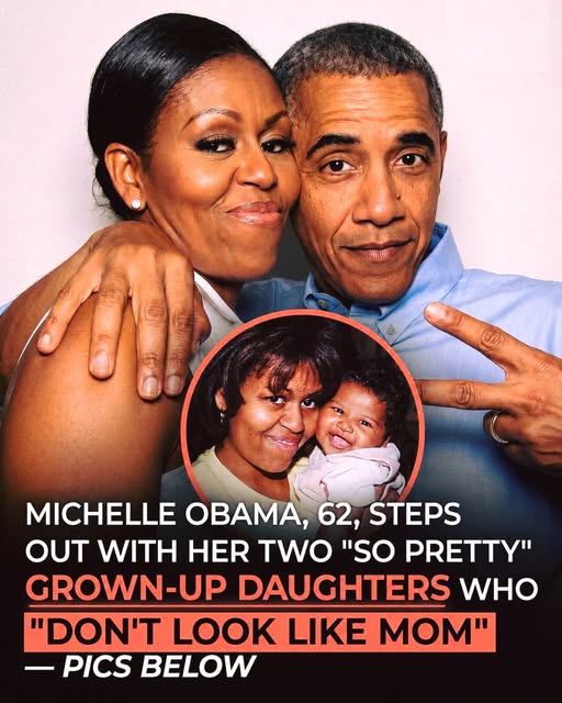 Michelle Obama Seen in Beverly Hills Enjoying a Stylish Outing with Her Daughters