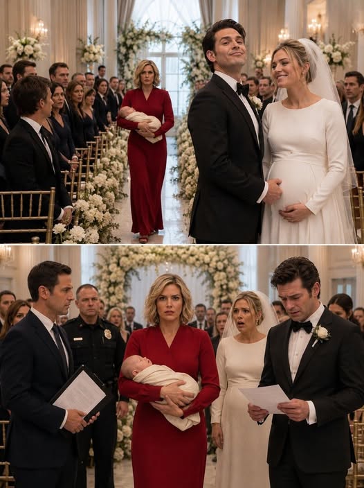 “Heartbroken Ex Crashes Millionaire Husband’s Lavish Wedding—Reveals Secret Newborn and Shocking Legal Bombshells”